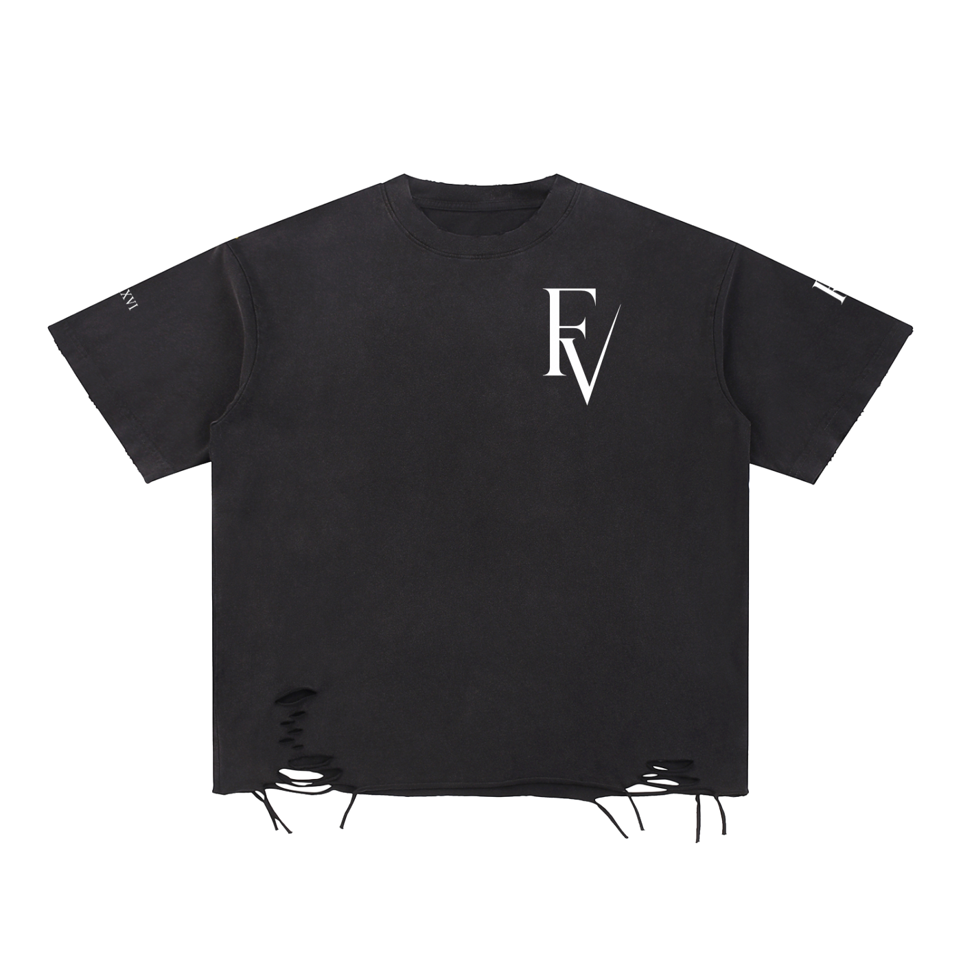 FreyaVibe Snow Washed Raw-Hem T-Shirt