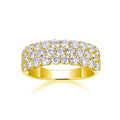 Phantom moissanite ring in yellow gold finish S925 silver GRA certified