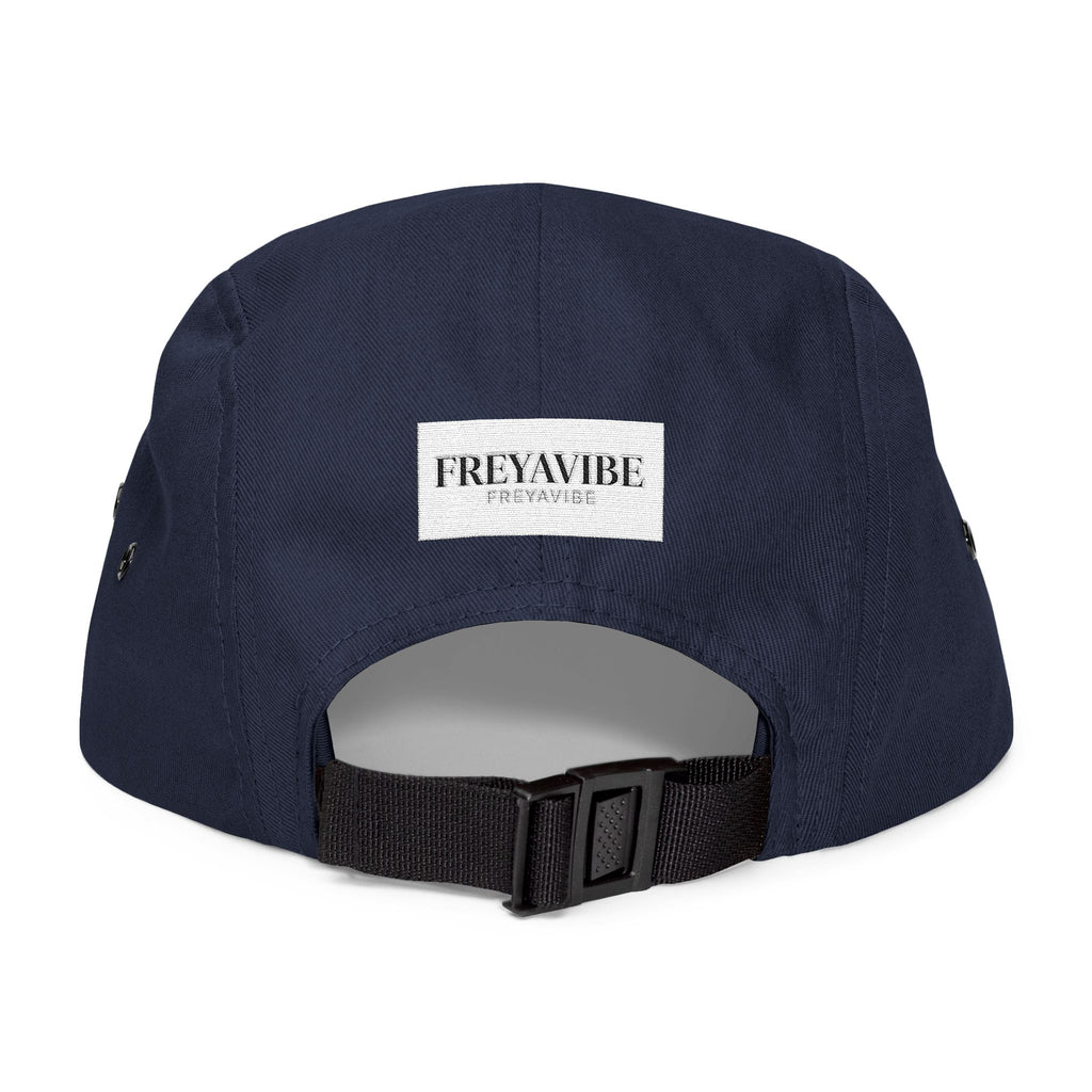 FREYAVIBE Embroidered 5-Panel Cap — Minimal Streetwear Patch Hat