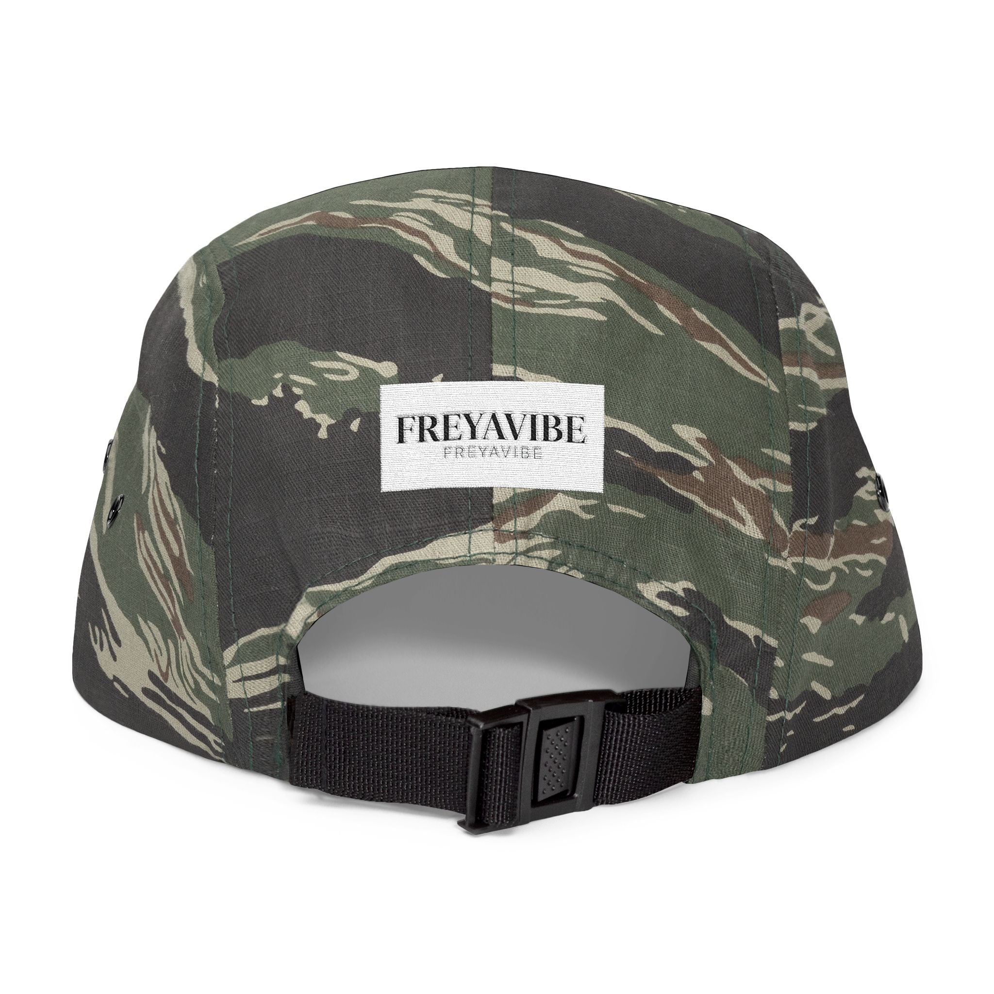 FREYAVIBE Embroidered 5-Panel Cap — Minimal Streetwear Patch Hat