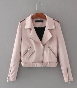 Suede zip jacket in coffee brown – front view