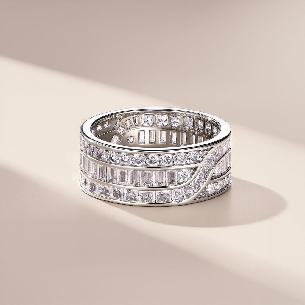 Women’s 8 mm moissanite statement ring
