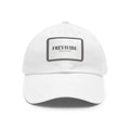 Leather Patch Dad Hat — FREYAVIBE Minimal Logo Cap