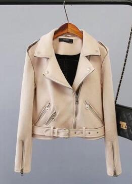 Slim fit suede zip jacket – side profile view