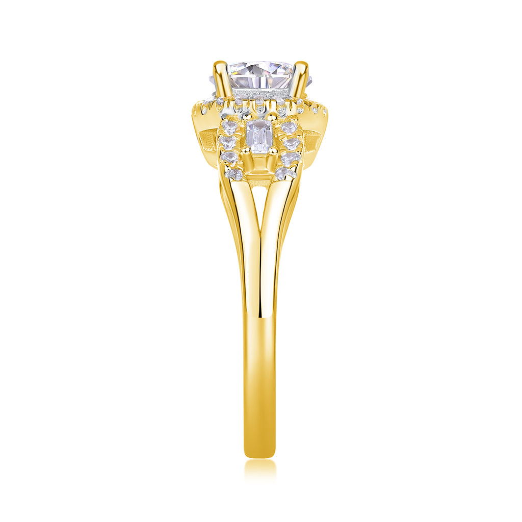 FreyaVibe 1-Carat Moissanite Solitaire Ring in Rose Gold — S925 Sterling Silver"