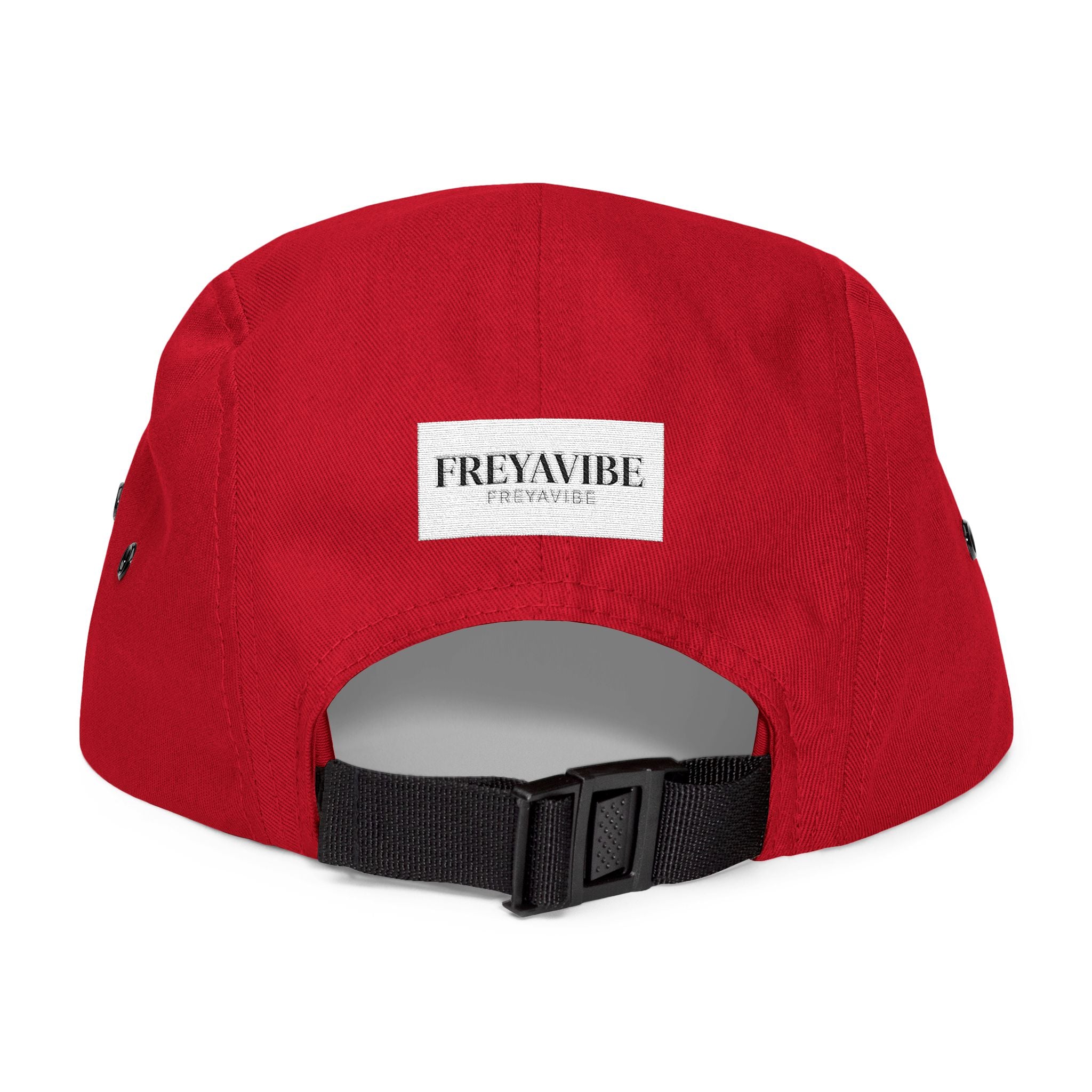 FREYAVIBE Embroidered 5-Panel Cap — Minimal Streetwear Patch Hat