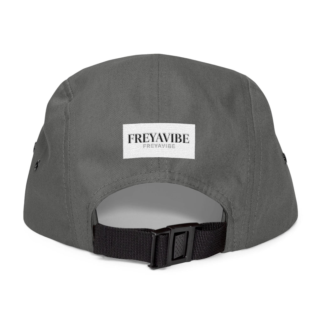 FREYAVIBE Embroidered 5-Panel Cap — Minimal Streetwear Patch Hat