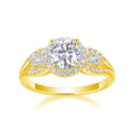 "Close-up of 1-carat round brilliant moissanite stone on FreyaVibe wedding ring"
