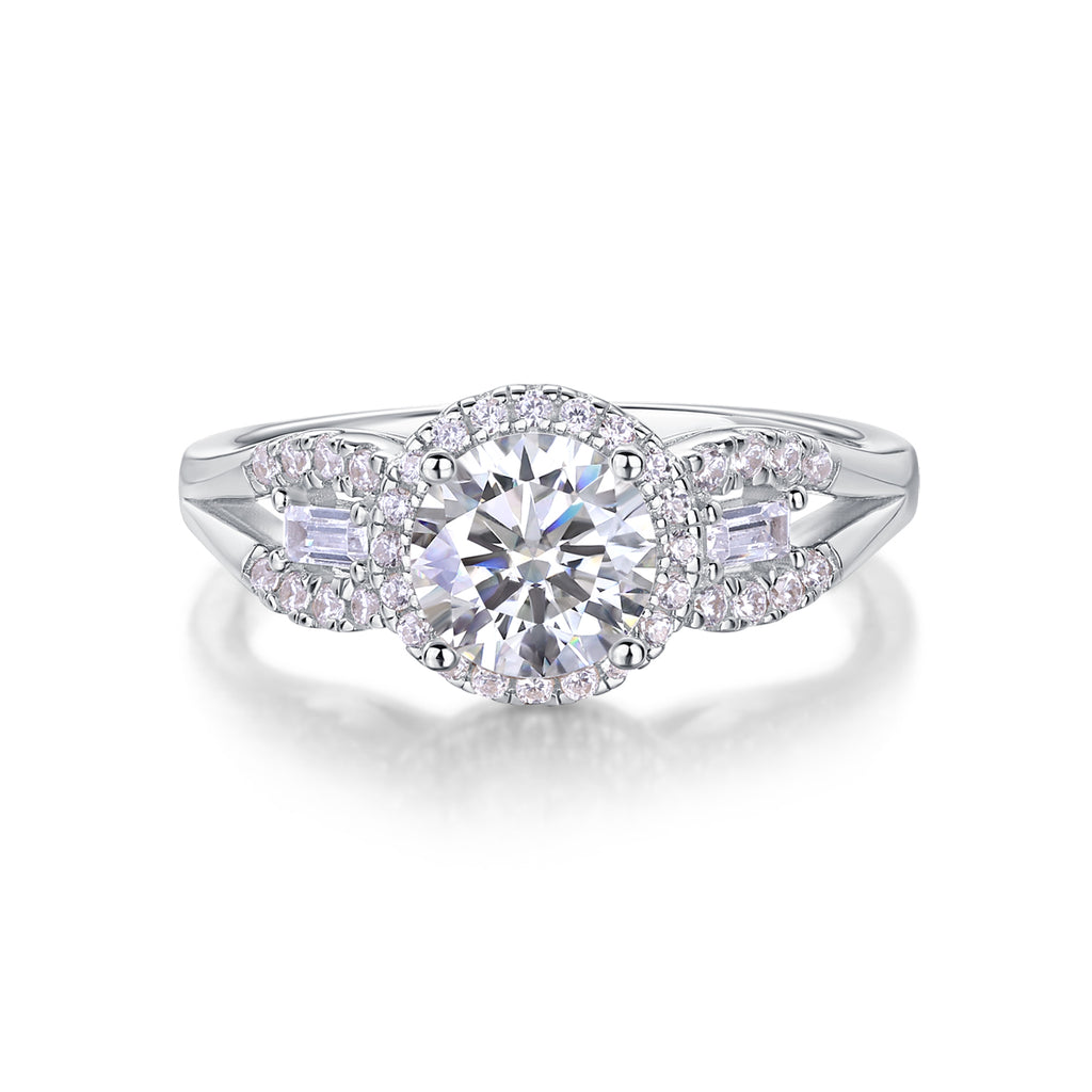 FreyaVibe 1-Carat Moissanite Solitaire Ring in Rose Gold — S925 Sterling Silver"