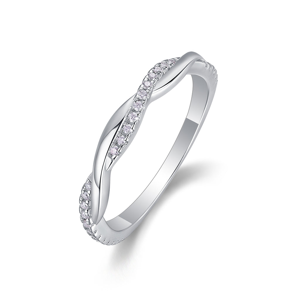 FreyaVibe Twin Moissanite Wedding Ring Set — S925 silver and platinum-plated bridal ring set
