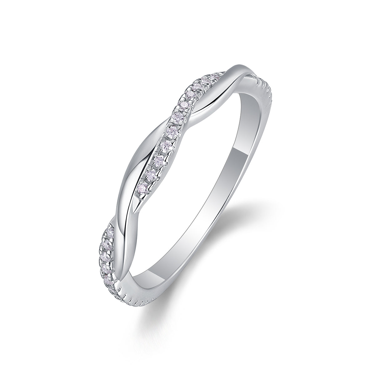 FreyaVibe Twin Moissanite Wedding Ring Set — S925 silver and platinum-plated bridal ring set