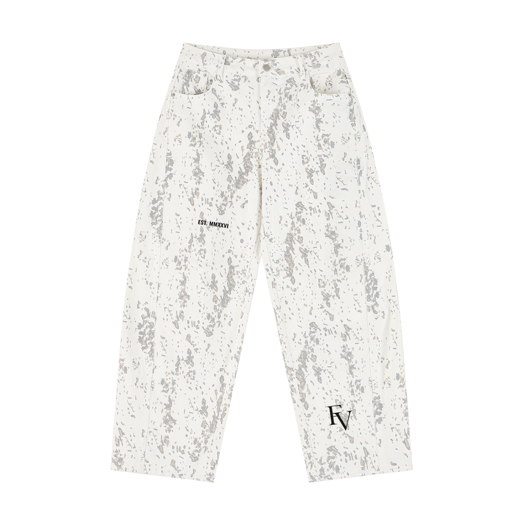 FreyaVibe Splatter Barrel Leg Jeans