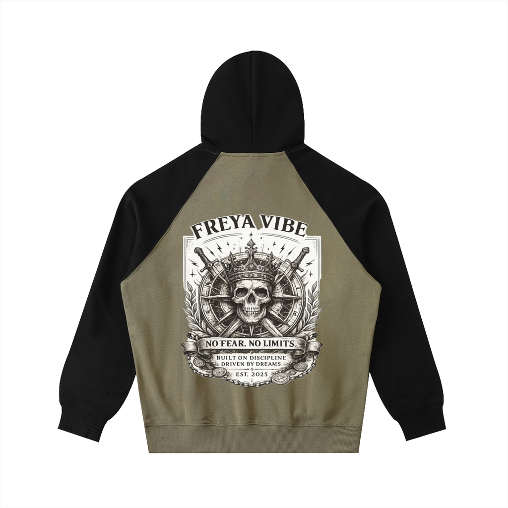 FreyaVibe Color-Block Raglan Hoodie