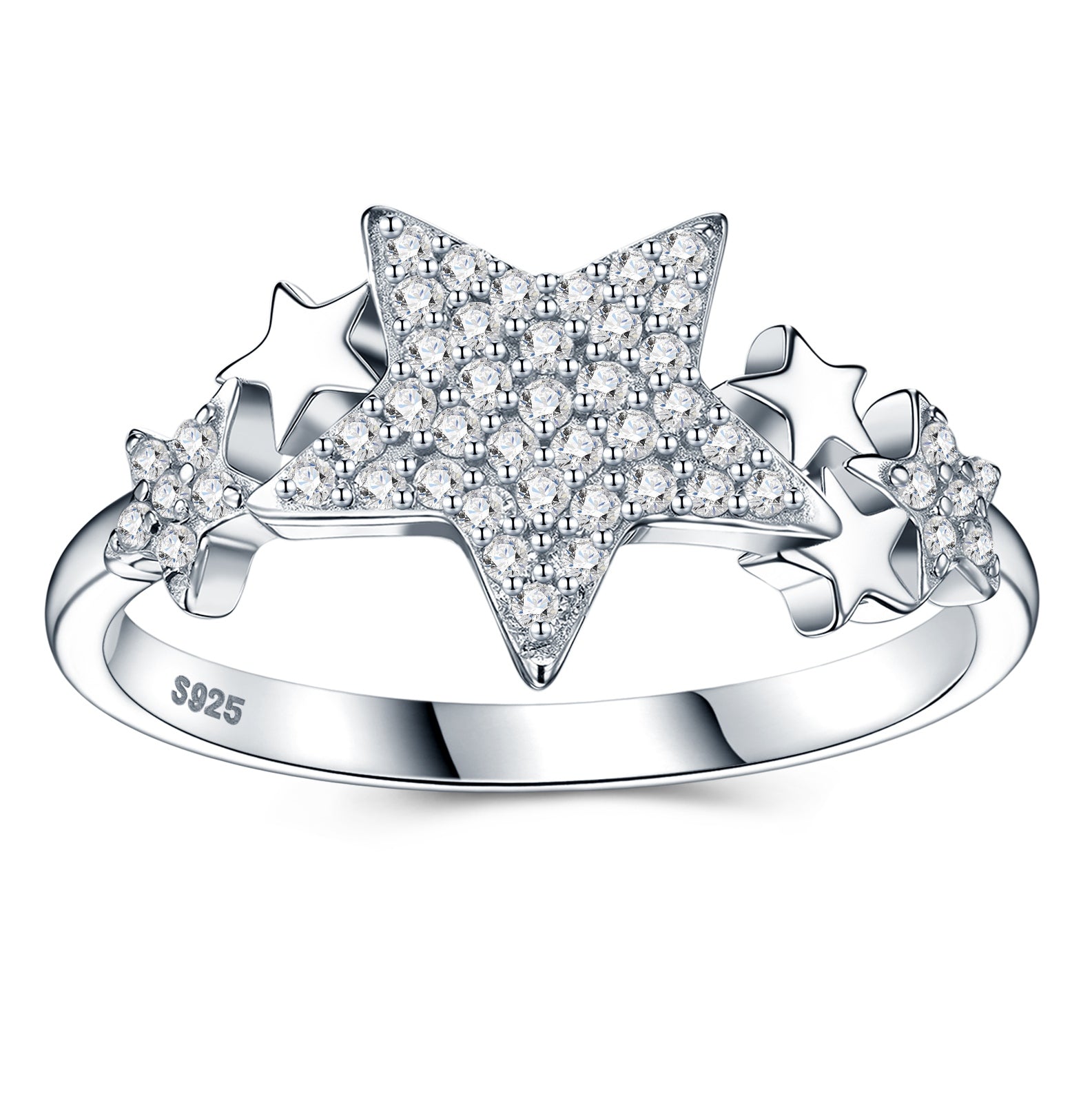 FreyaVibe Celestial Star Moissanite Ring – S925 Silver