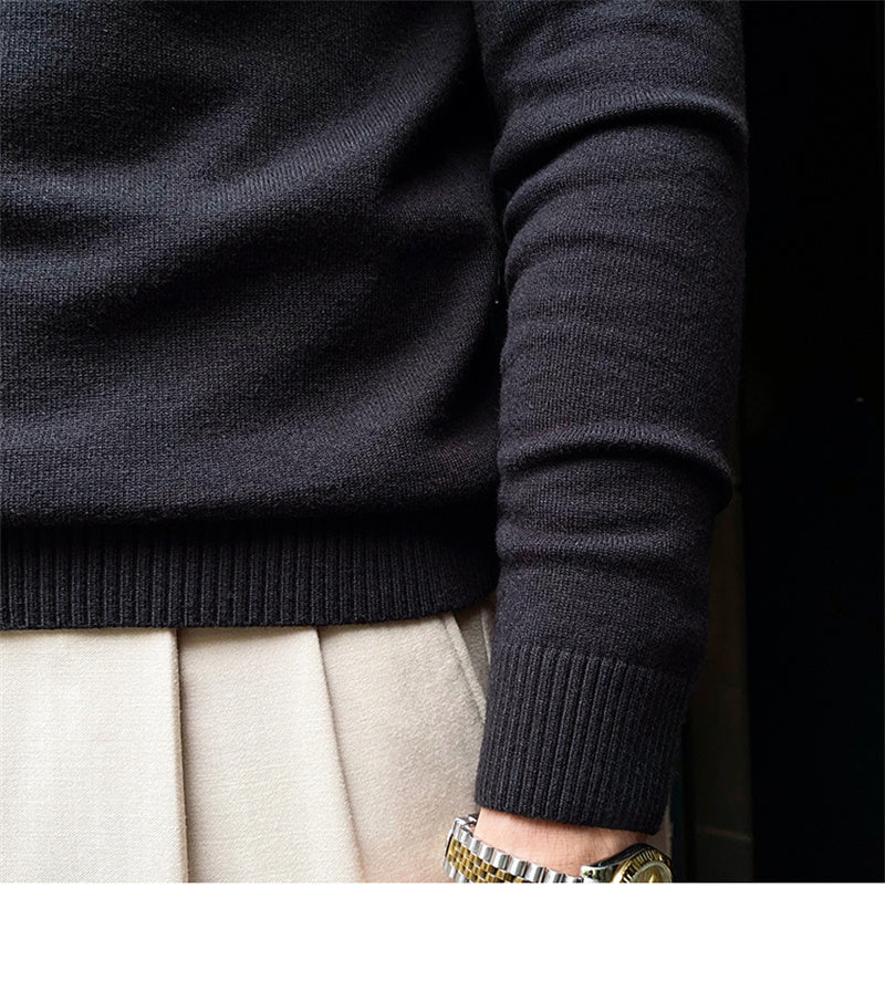 FV Kensington stand-collar sweater for men’s winter layering