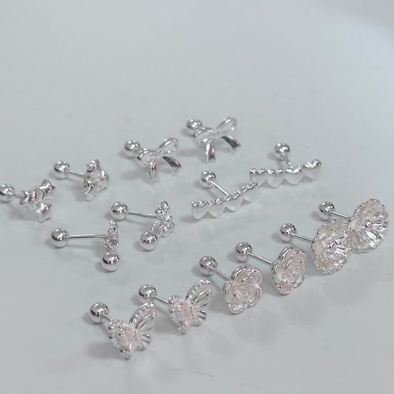 FreyaVibe 999 Pure Silver Butterfly Stud Earrings