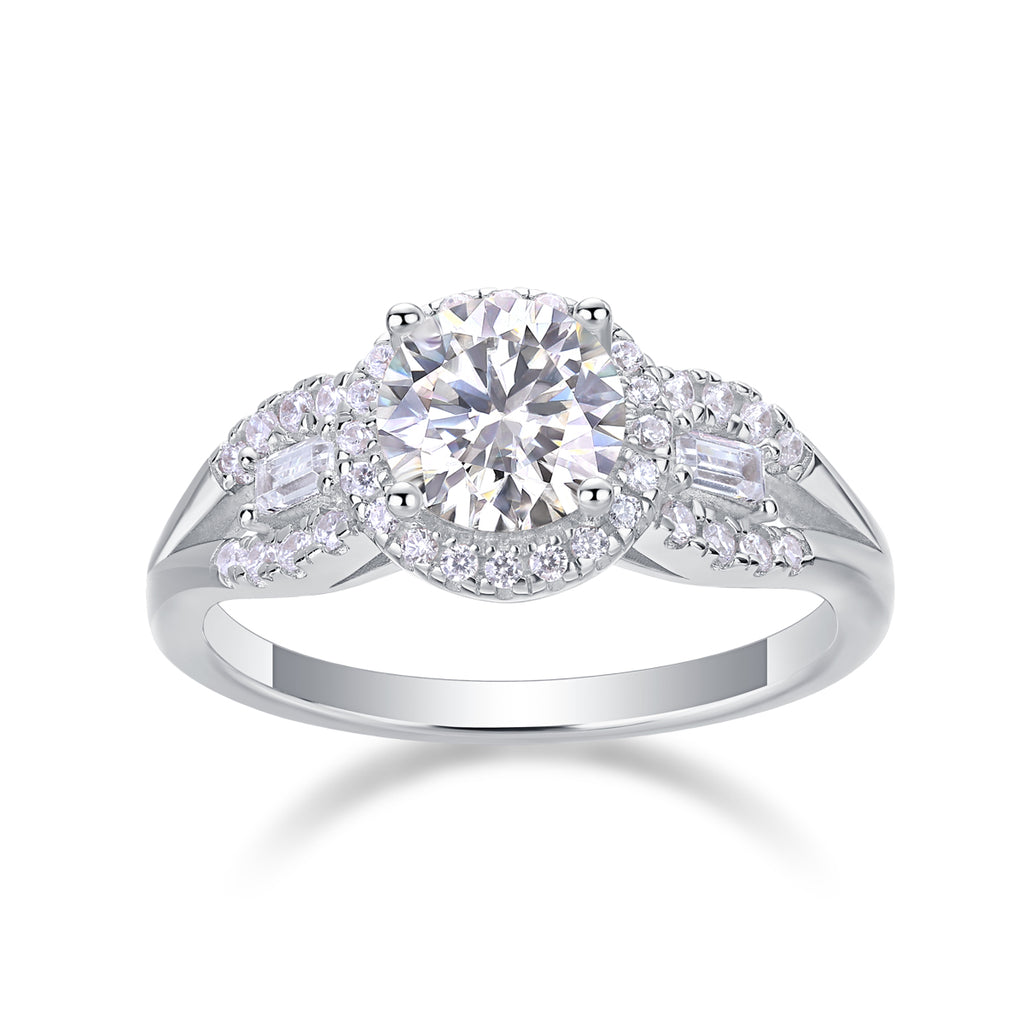 FreyaVibe 1-Carat Moissanite Solitaire Ring in Gold — S925 Sterling Silver"