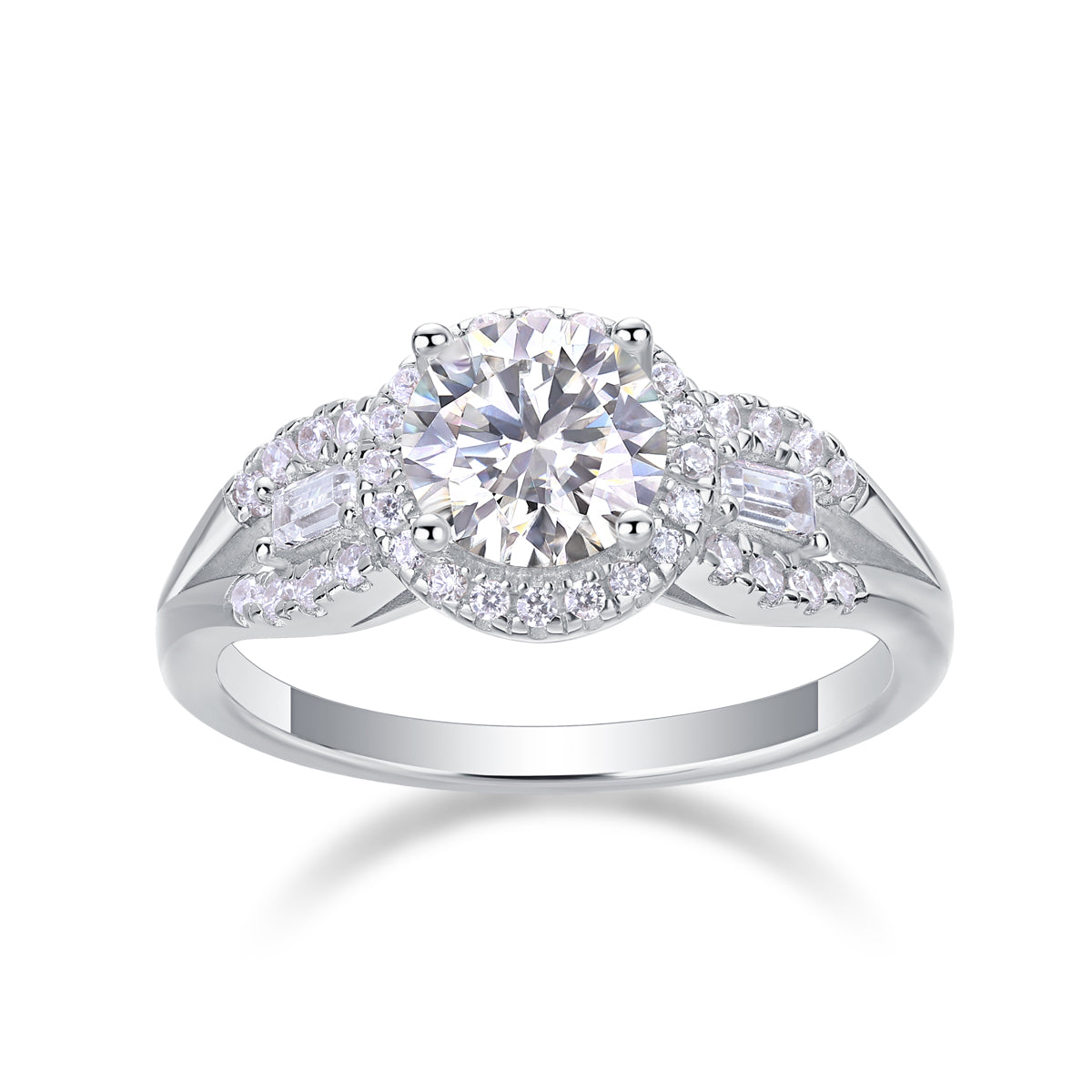 FreyaVibe 1-Carat Moissanite Solitaire Ring in Gold — S925 Sterling Silver"