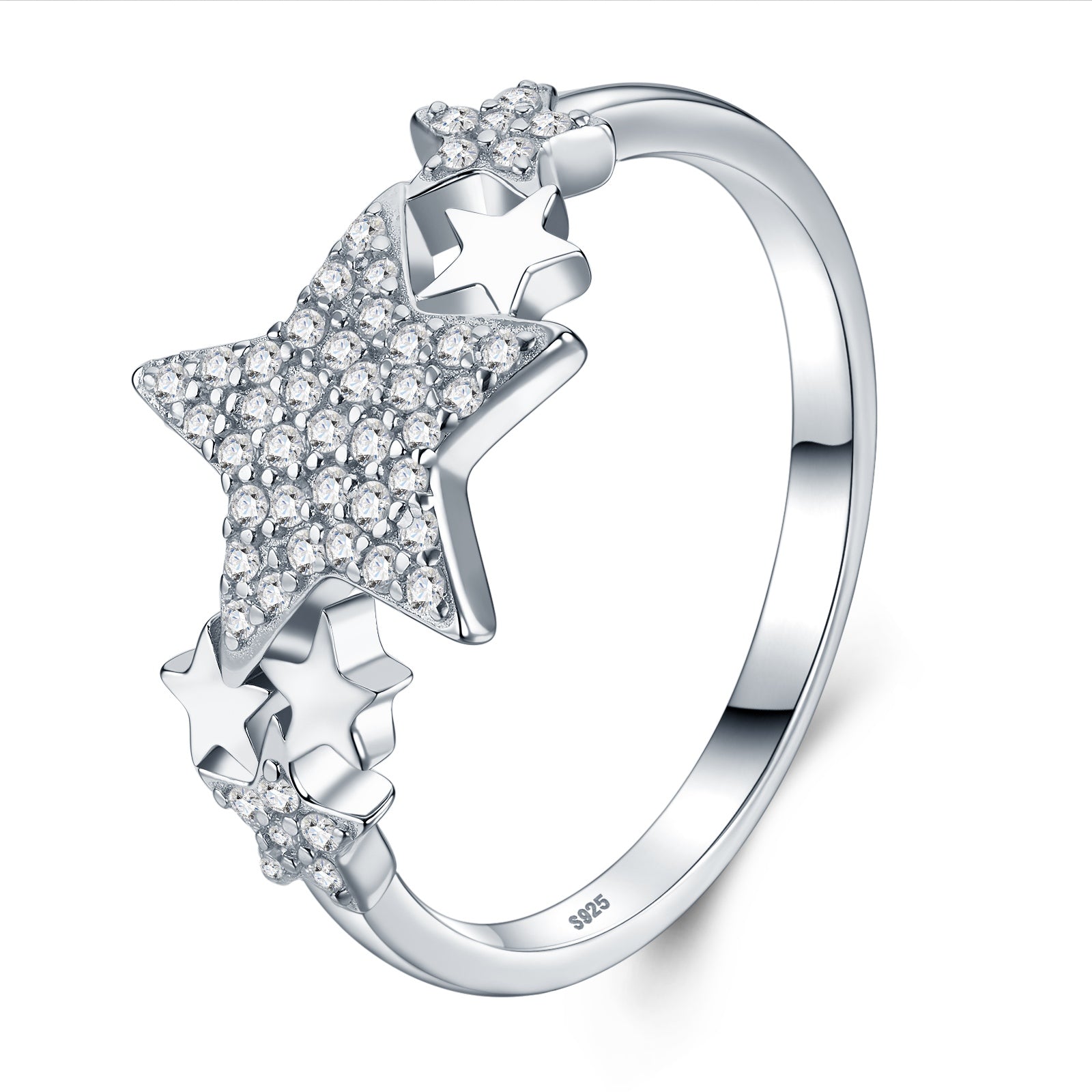 FreyaVibe Celestial Star Moissanite Ring – S925 Silver
