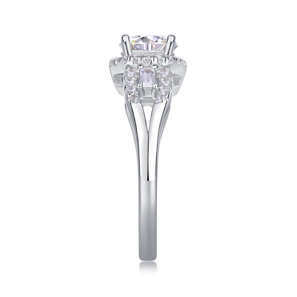 FreyaVibe 1-Carat Moissanite Solitaire Ring in Rose Gold — S925 Sterling Silver"