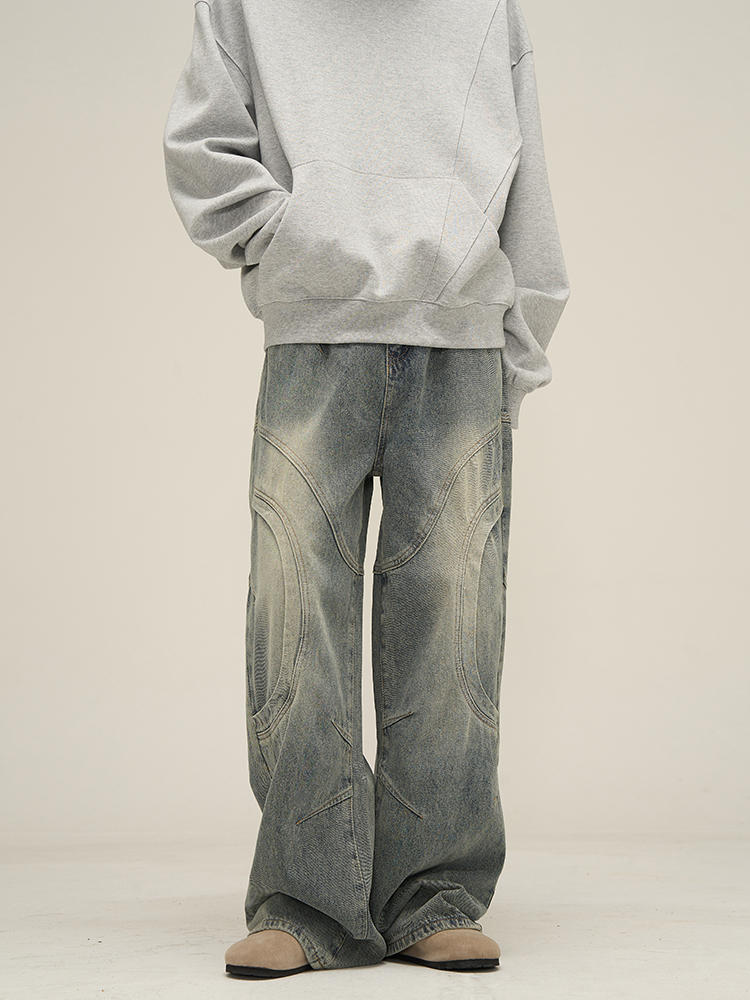FV Deconstructed Straight Leg Jeans styled with white shirt | FreyaVibe London"