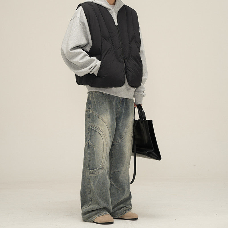 FV Deconstructed Straight Leg Jeans — full length editorial look | FreyaVibe London