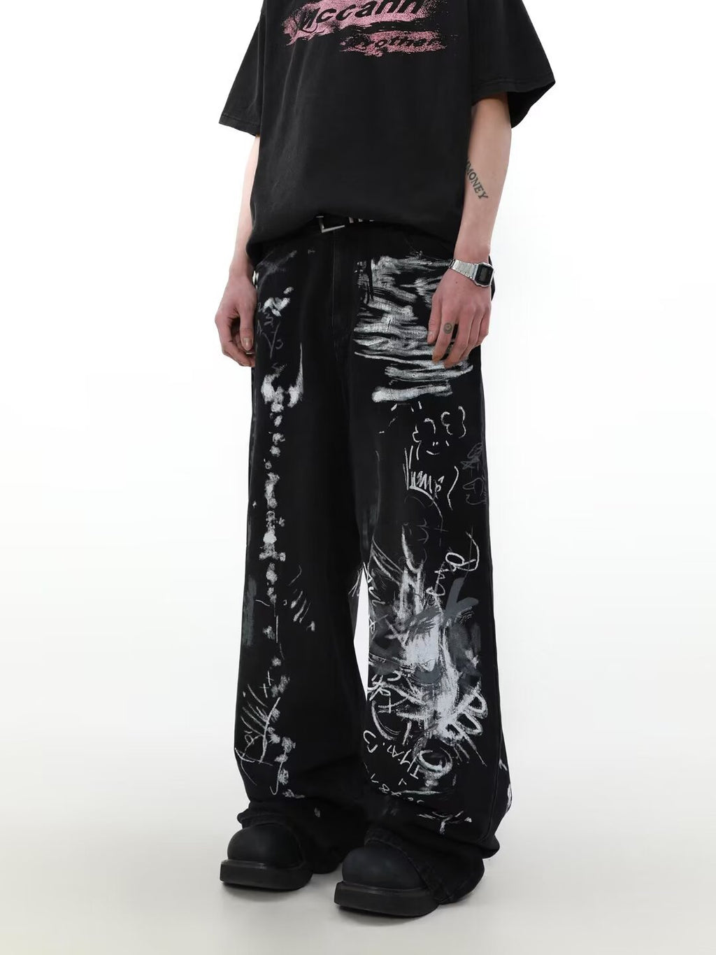  Full length view, distressed finish