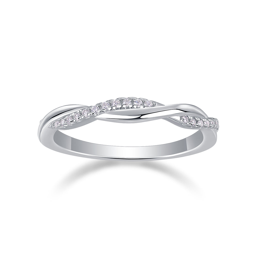 FreyaVibe Twin Moissanite Wedding Ring Set — S925 silver and platinum-plated bridal ring set